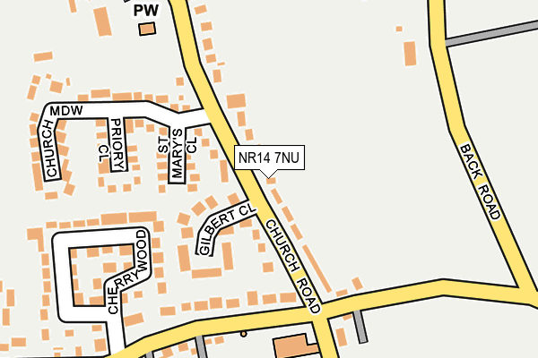 NR14 7NU map - OS OpenMap – Local (Ordnance Survey)