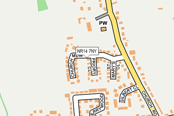 NR14 7NY map - OS OpenMap – Local (Ordnance Survey)