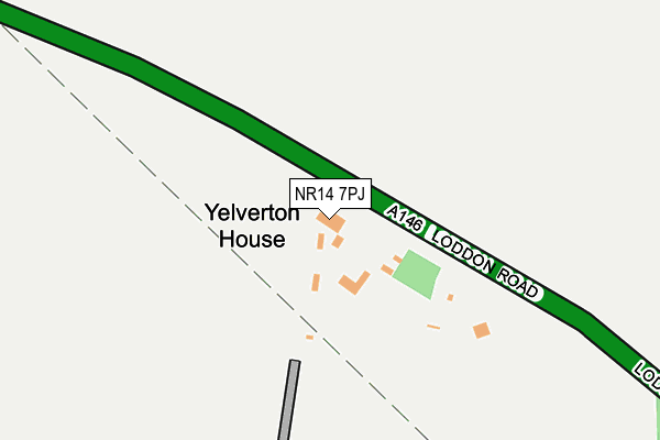 Map of YELVERTON GARAGE LIMITED at local scale