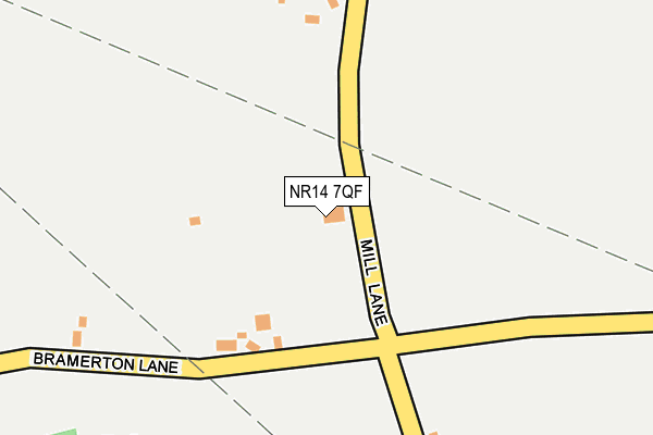 NR14 7QF map - OS OpenMap – Local (Ordnance Survey)