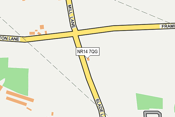 NR14 7QG map - OS OpenMap – Local (Ordnance Survey)