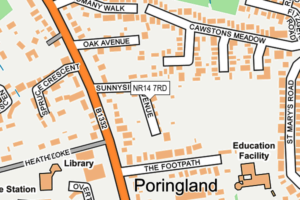 NR14 7RD map - OS OpenMap – Local (Ordnance Survey)