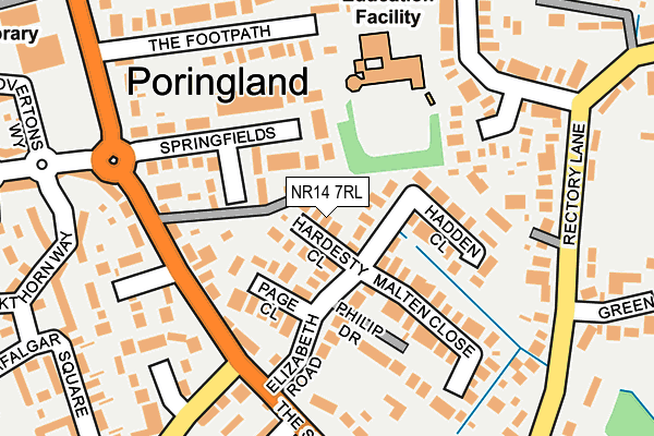 NR14 7RL map - OS OpenMap – Local (Ordnance Survey)