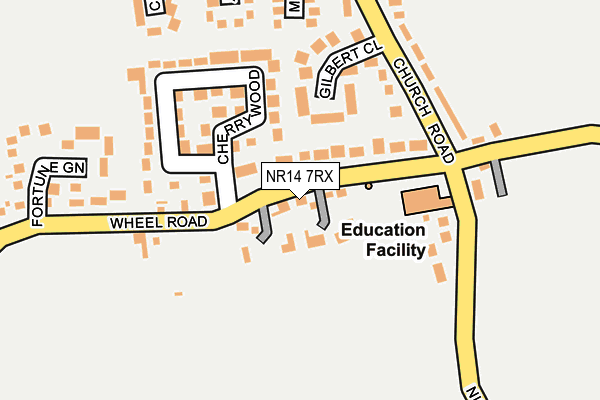 NR14 7RX map - OS OpenMap – Local (Ordnance Survey)