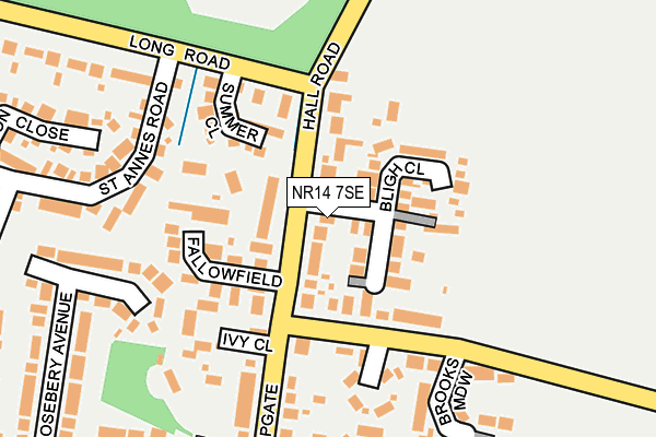 NR14 7SE map - OS OpenMap – Local (Ordnance Survey)