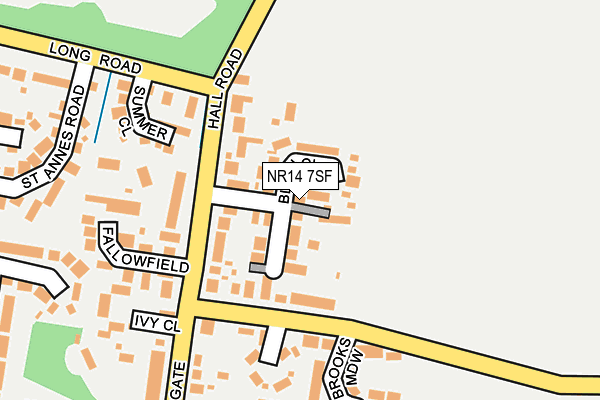 NR14 7SF map - OS OpenMap – Local (Ordnance Survey)