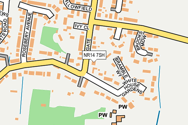 NR14 7SH map - OS OpenMap – Local (Ordnance Survey)