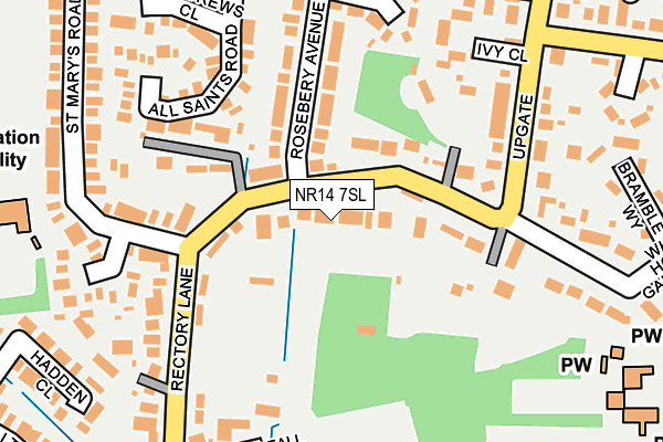 NR14 7SL map - OS OpenMap – Local (Ordnance Survey)