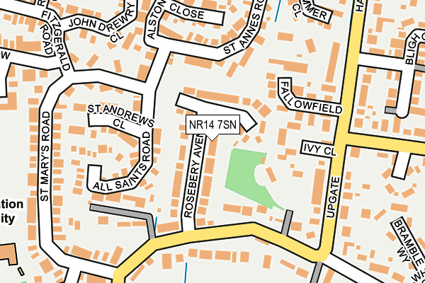 NR14 7SN map - OS OpenMap – Local (Ordnance Survey)