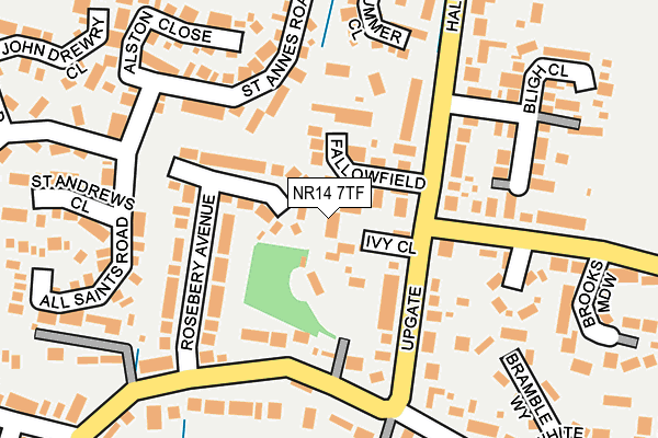 NR14 7TF map - OS OpenMap – Local (Ordnance Survey)