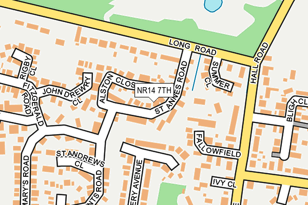 NR14 7TH map - OS OpenMap – Local (Ordnance Survey)