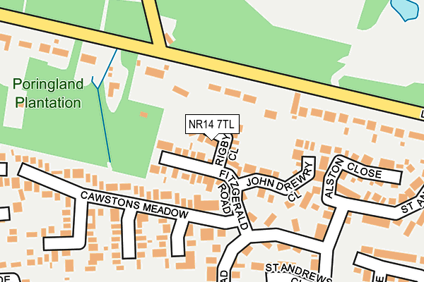 NR14 7TL map - OS OpenMap – Local (Ordnance Survey)