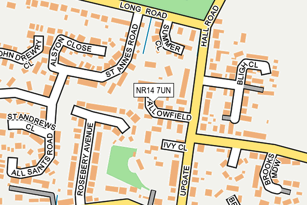 NR14 7UN map - OS OpenMap – Local (Ordnance Survey)