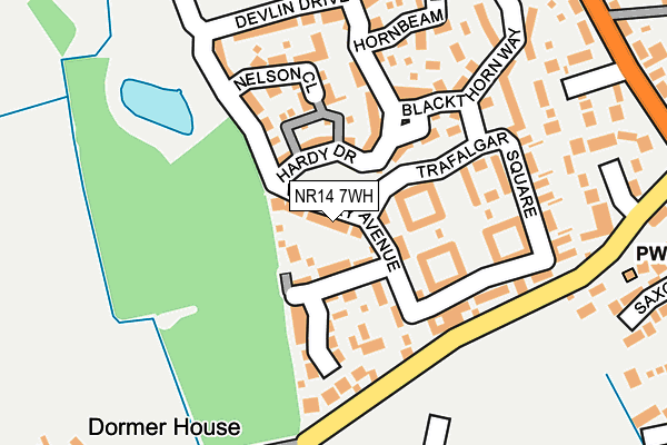 NR14 7WH map - OS OpenMap – Local (Ordnance Survey)
