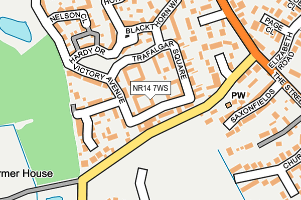 NR14 7WS map - OS OpenMap – Local (Ordnance Survey)