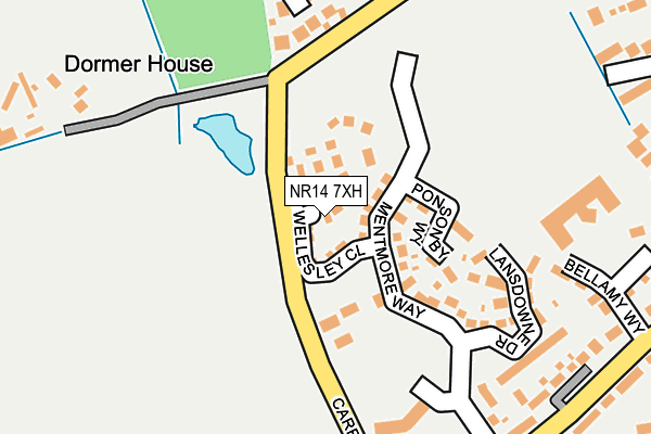 NR14 7XH map - OS OpenMap – Local (Ordnance Survey)