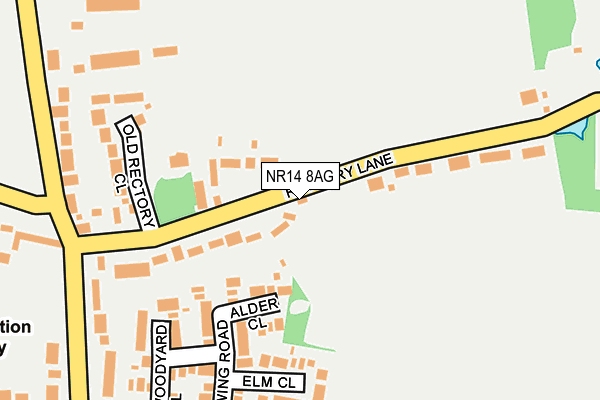 NR14 8AG map - OS OpenMap – Local (Ordnance Survey)