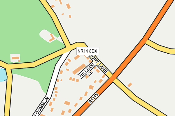 NR14 8DX map - OS OpenMap – Local (Ordnance Survey)