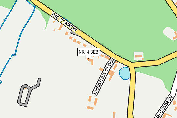 NR14 8EB map - OS OpenMap – Local (Ordnance Survey)