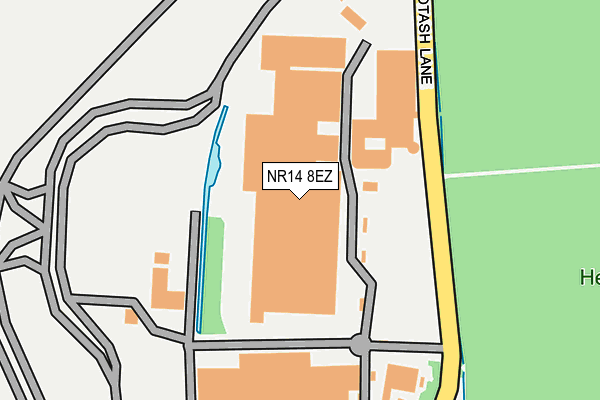 NR14 8EZ map - OS OpenMap – Local (Ordnance Survey)