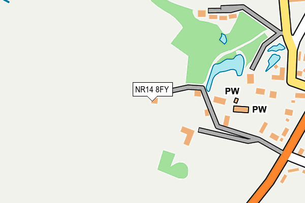 NR14 8FY map - OS OpenMap – Local (Ordnance Survey)