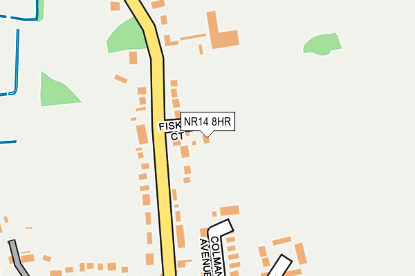 NR14 8HR map - OS OpenMap – Local (Ordnance Survey)