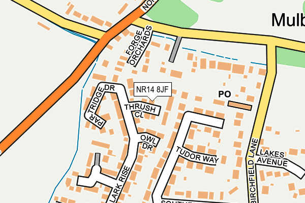 NR14 8JF map - OS OpenMap – Local (Ordnance Survey)
