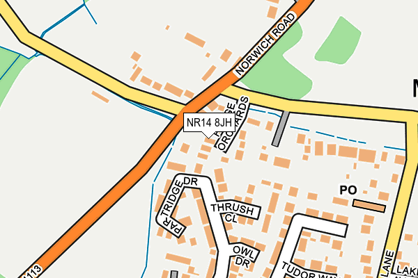 NR14 8JH map - OS OpenMap – Local (Ordnance Survey)