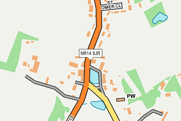 NR14 8JR map - OS OpenMap – Local (Ordnance Survey)