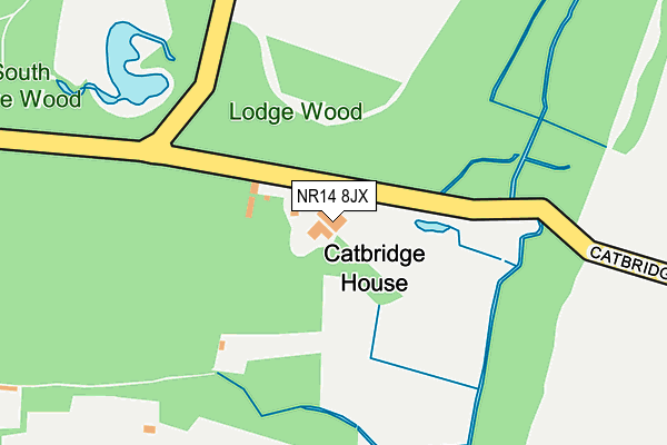 NR14 8JX map - OS OpenMap – Local (Ordnance Survey)