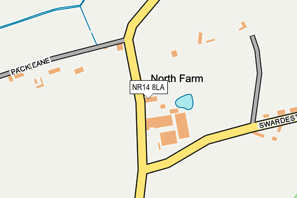 NR14 8LA map - OS OpenMap – Local (Ordnance Survey)