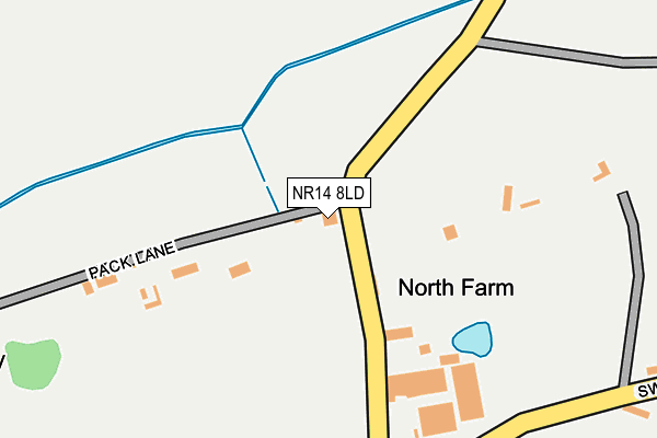 NR14 8LD map - OS OpenMap – Local (Ordnance Survey)