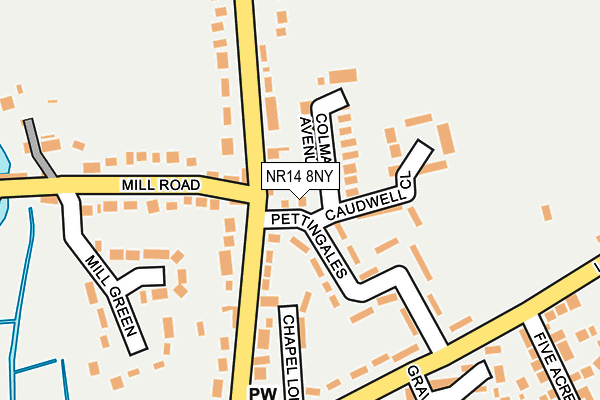 NR14 8NY map - OS OpenMap – Local (Ordnance Survey)