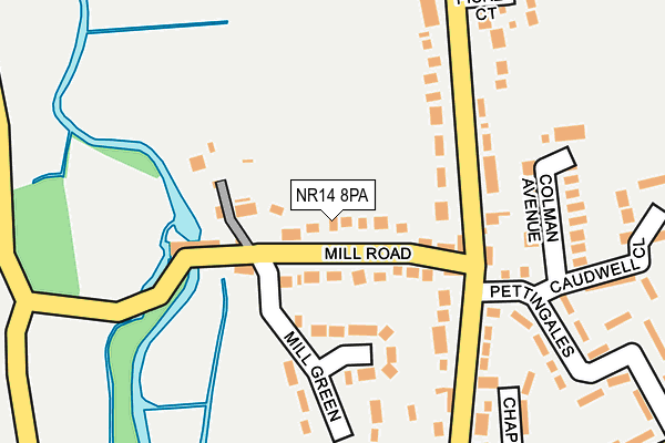NR14 8PA map - OS OpenMap – Local (Ordnance Survey)