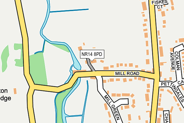 NR14 8PD map - OS OpenMap – Local (Ordnance Survey)
