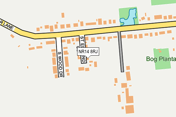 NR14 8RJ map - OS OpenMap – Local (Ordnance Survey)