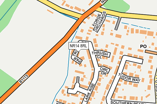 NR14 8RL map - OS OpenMap – Local (Ordnance Survey)