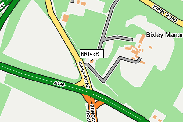 NR14 8RT map - OS OpenMap – Local (Ordnance Survey)