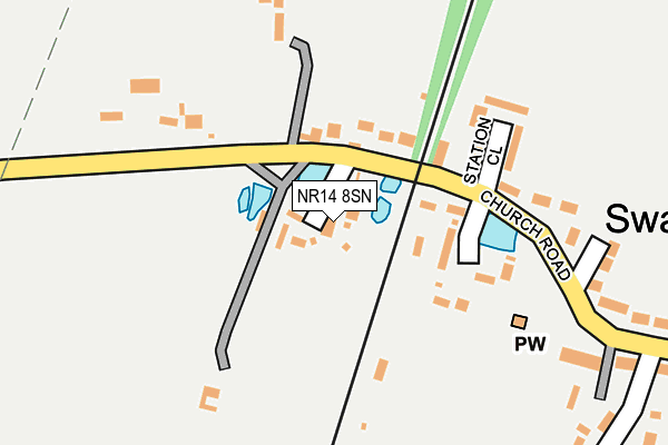 NR14 8SN map - OS OpenMap – Local (Ordnance Survey)