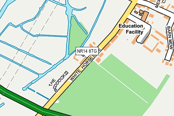 NR14 8TG map - OS OpenMap – Local (Ordnance Survey)