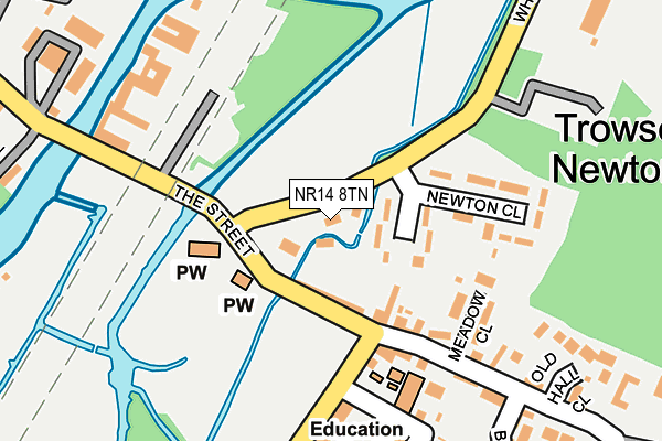 NR14 8TN map - OS OpenMap – Local (Ordnance Survey)