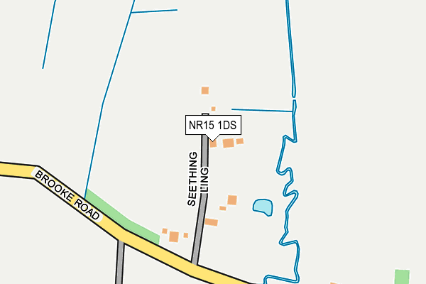 NR15 1DS map - OS OpenMap – Local (Ordnance Survey)