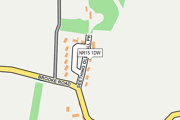 NR15 1DW map - OS OpenMap – Local (Ordnance Survey)