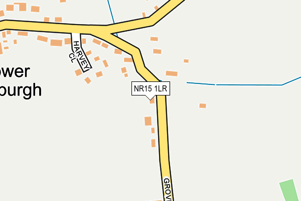 NR15 1LR map - OS OpenMap – Local (Ordnance Survey)