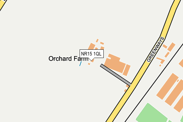NR15 1QL map - OS OpenMap – Local (Ordnance Survey)