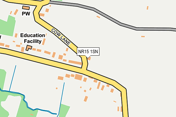 NR15 1SN map - OS OpenMap – Local (Ordnance Survey)