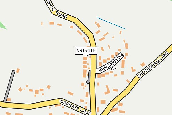 NR15 1TP map - OS OpenMap – Local (Ordnance Survey)