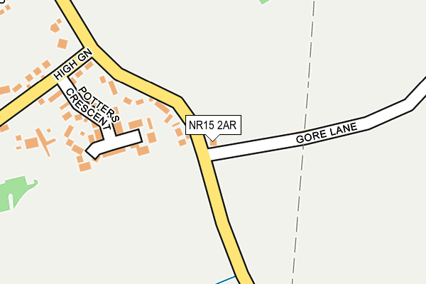 NR15 2AR map - OS OpenMap – Local (Ordnance Survey)