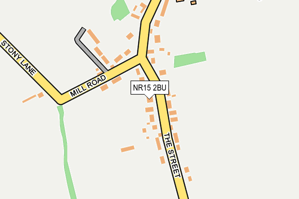 NR15 2BU map - OS OpenMap – Local (Ordnance Survey)