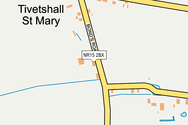 NR15 2BX map - OS OpenMap – Local (Ordnance Survey)